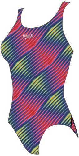 Speedo Allover Digital Powerback Swimwear Female Adult - True Cobalt, Wa