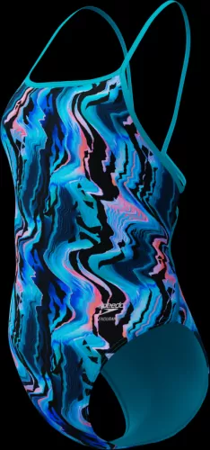 Speedo Printed Web Back Swimwear Female Adult - Canyon Ombre/Black