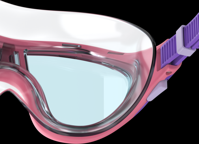 Preview: Speedo Biofuse 2.0 Mask Junior Goggles Junior - Pink Lemonade / Steel