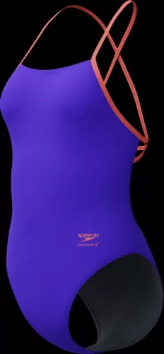 Speedo Solid Tie Back Swimwear Female Adult - Indigo Glow-Picton Blue