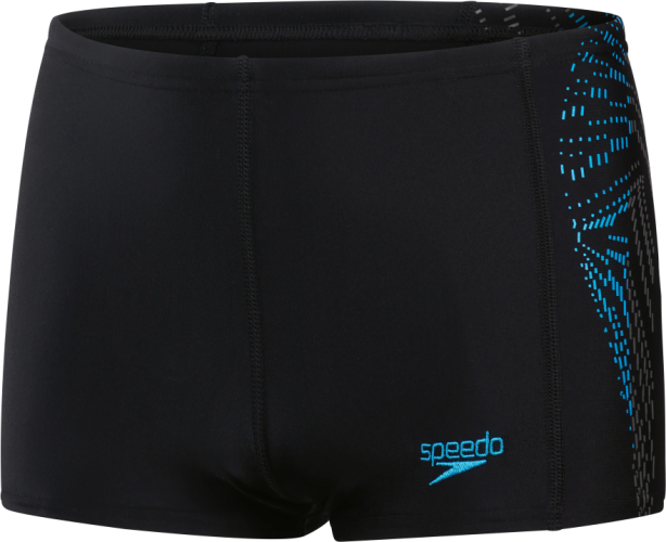 Preview: Speedo Plastisol Placement Aquashort Junior Male - Black/Pool/USA Ch