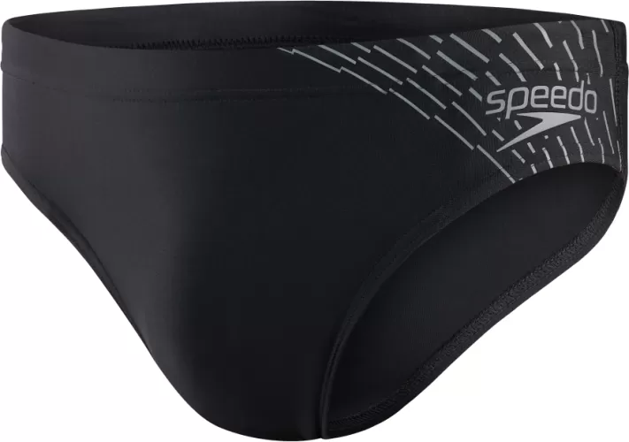 Speedo Badehose Medley Logo 7cm Brief Swimwear Male Adult - Black/Ardesia