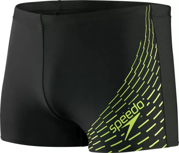 Speedo Medley Logo Aquashort Swimwear Male Adult - Black/Atomic Lime