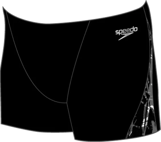 Speedo Allover V-Cut Aquashort Swimwear Male Adult - Black/USA Charcoa