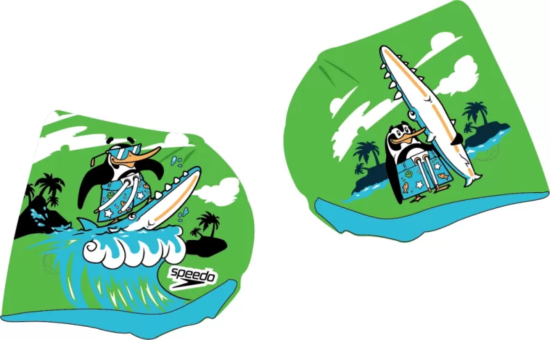 Speedo Learn to Swim Character Printe Swim Caps Junior (0-6) - Chima Azure Blue/