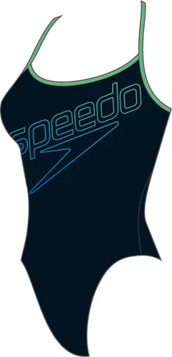 Speedo Hyperboom Turnback Swimwear Female Adult - True Navy/Fake Gr