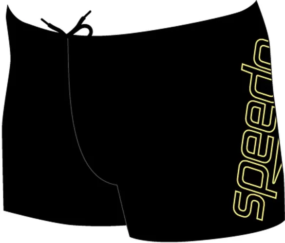 Speedo Boom Logo Placement Aquashort Swimwear Male Junior - Black/Bright Zest