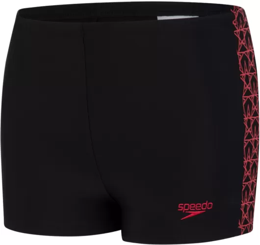 Speedo Boomstar Splice Aquashort Swimwear Male Junior - Black/Fed Red