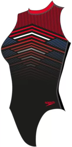 Speedo Digital Placement Hydrasuit Swimwear Female Adult - Black/Fed Red/Chr