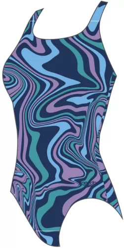 Speedo Allover Medalist Swimwear Female Teen/Youth (12 - Ammonite Blue/blu