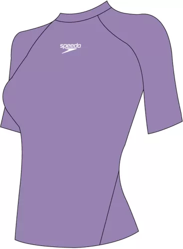 Speedo Short Sleeve Rash Top Textil Female Adult - Miami Lilac