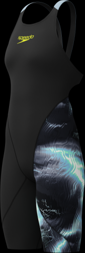 Preview: Speedo LZR Ignite Kneeskin JF Race Female Junior - Electro Static/Black