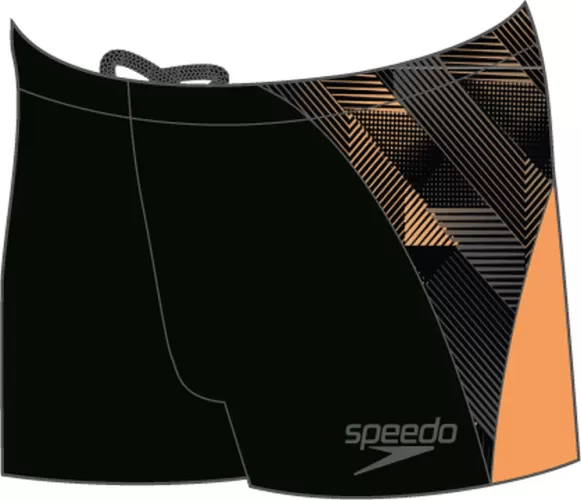 Speedo ECO END + Splice Aquashort Swimwear Male Adult - Black/Papaya Punc