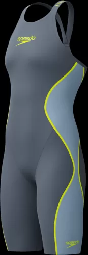 Speedo LZR Intent 2.0 CDBK Kneeskin Race Female Adult - Grey Lead/Acadia Blue/Hyper Yellow - Mai