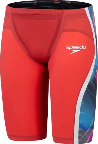 Speedo Fastskin LZR Pure Intent 2.0 J Race Male Adult - Flame Red/Picton Blue/Snow Reflective