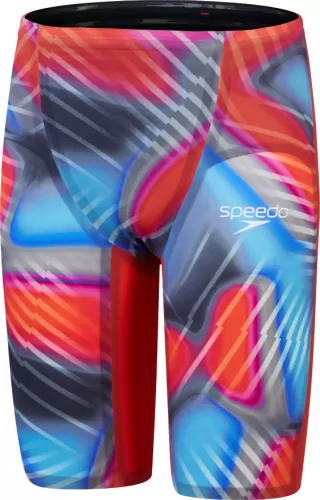 Speedo Fastskin LZR Pure Valor 2.0 Ja Race Male Adult - Flame Red/Picton Blue