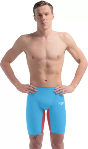 Speedo Fastskin LZR Pure Valor 2.0 Ja Race Male Adult - Picton Blue/Flame Red