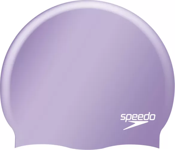 Speedo Plain Moulded Silicone Cap Swim Caps Adults - Miami Lilac Metal