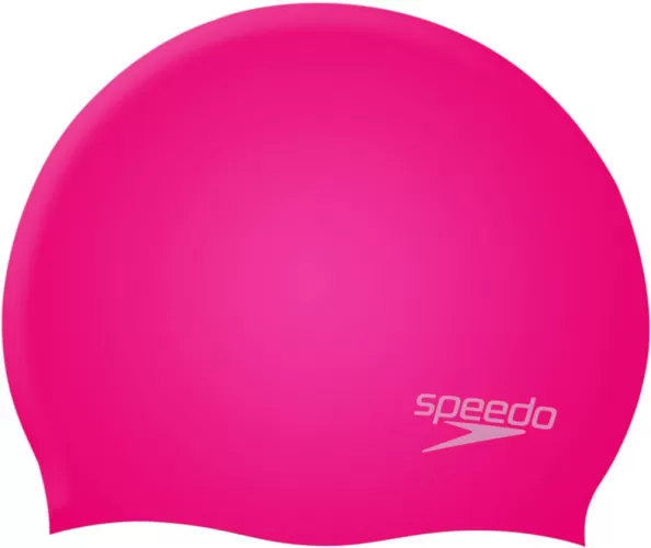 Speedo Plain Moulded Silicone Junior Swim Caps - Cherry pink/Blush