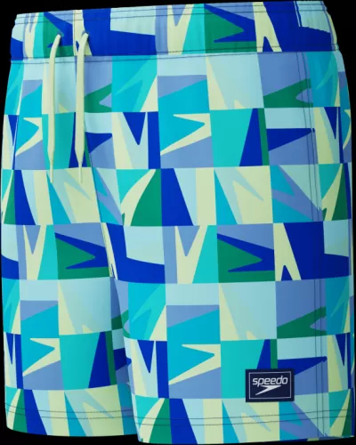 Speedo Print Volley 13" Watershorts Male Junior/Kids - Pale Clover