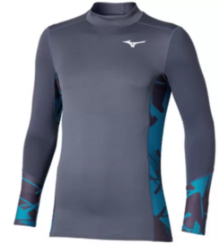 Mizuno Sport Virtual Body G5 High neck Apparel men - odyssey gray / capri breeze