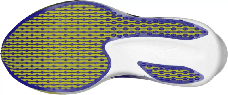 Mizuno Sport HYPERWARP PURE Performance Running - white/lightning yellow/dazzling blue