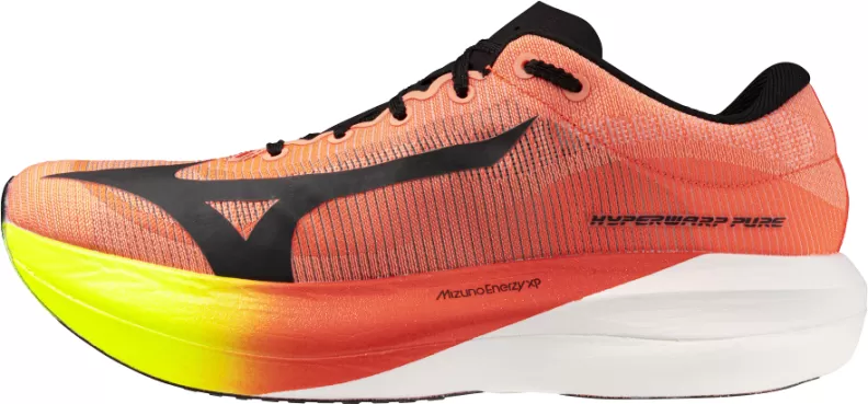 Mizuno Sport HYPERWARP PURE Performance Running - lava orange/black/lightning ye