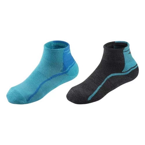 Mizuno Sport Active Training Mid 2 Pairs - Peacock Blue/Magn