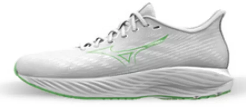 Mizuno Sport ENERZY RIDER Jr Road Running - white/glowing apple