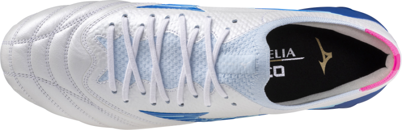 Preview: Mizuno Sport MORELIA NEO IV ß JAPAN FG Football - white/tanager turquoise/pink tetra