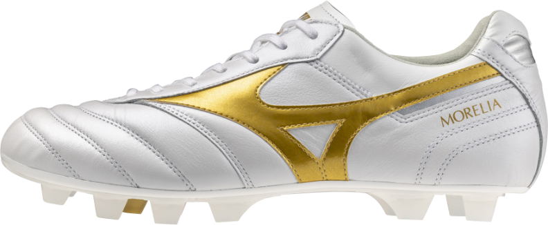 Preview: Mizuno Sport MORELIA II JAPAN FG Football - white/football gold/galaxy silver