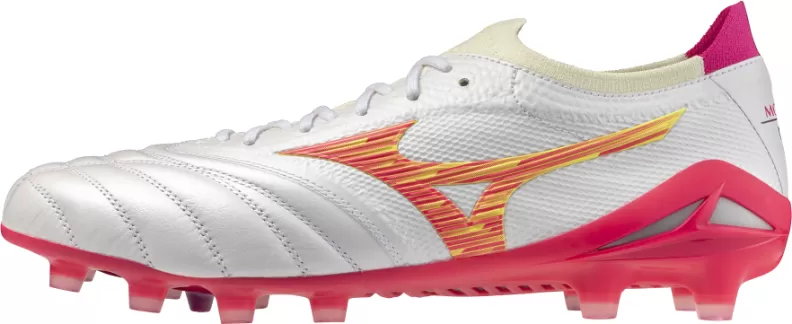 Mizuno Sport MORELIA NEO IV ß JAPAN FG Football - white/pink tetra/fuchsia purple