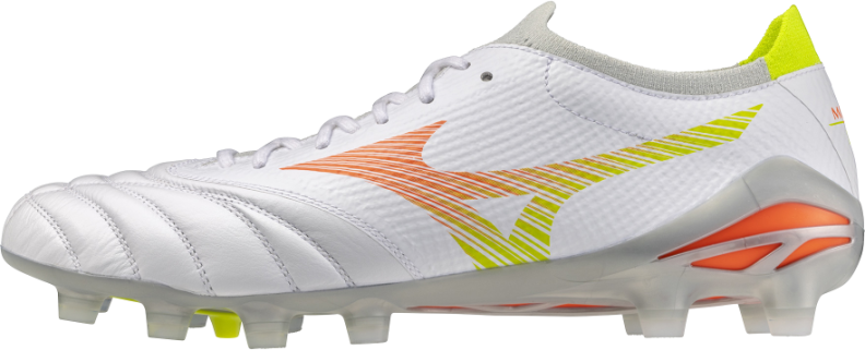 Preview: Mizuno Sport MORELIA NEO V ß PRO FG Football - white/lava orange/evening prim