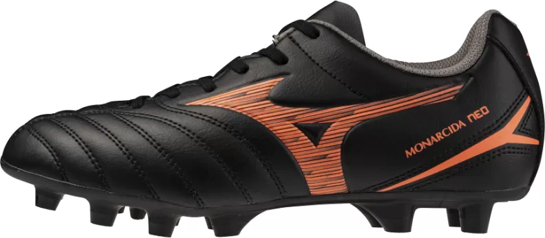 Mizuno Sport MONARCIDA NEO III SELECT Jr FG Football - black/lava orange
