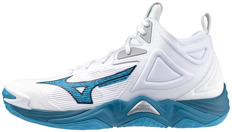 Preview: Mizuno Sport WAVE MOMENTUM 3 MID Volleyball - white/sailor blue/silver
