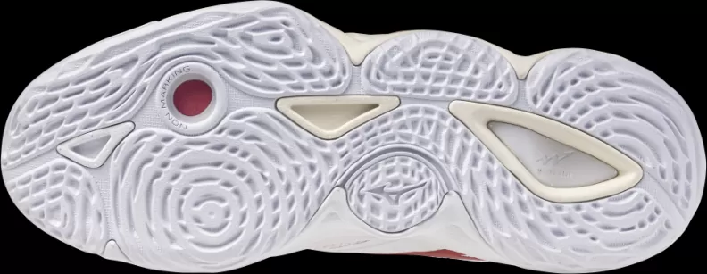 Mizuno Sport WAVE MOMENTUM ELITE Volleyball - white/rose elegance/lava falls