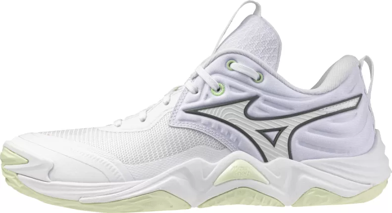 Mizuno Sport WAVE MOMENTUM ELITE Volleyball - white/balsam green/ambrosia