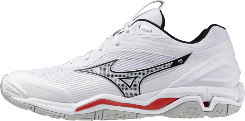 Preview: Mizuno Sport WAVE STEALTH 6 Handball - white/black/fiery red