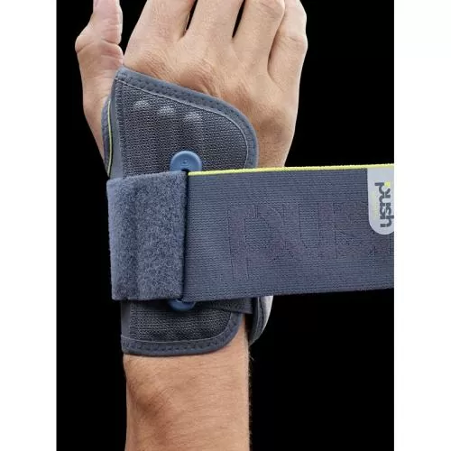 Push Sports Handgelenkbandage links L - grau, petrol