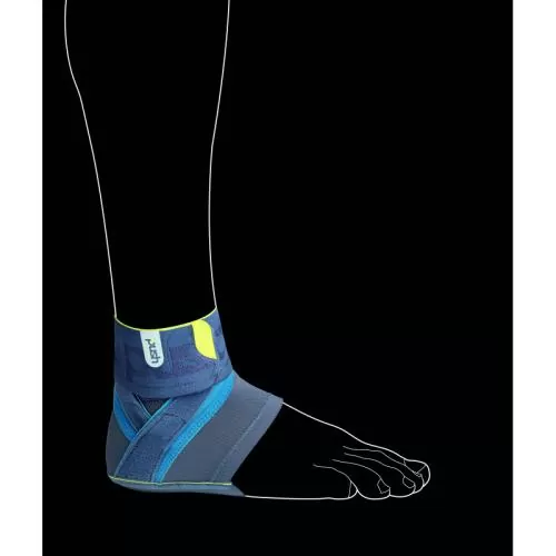 Push Sports Knöchelbandage Kicx links L - grau, petrol