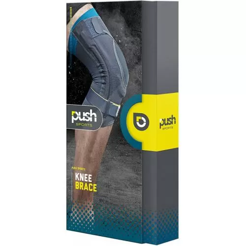 Push Sports Kniebandage L - grau, petrol