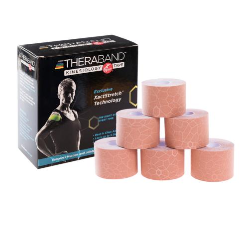 Preview: TheraBand Kinesiology Tape Rollen Set 5m x 5cm (6 St.) - (Beige/ Beige)