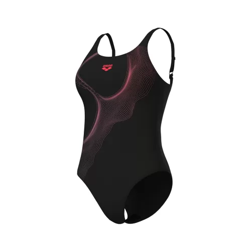 Arena Damen Arena Ripples Swimsuit U Back B SCHWARZ