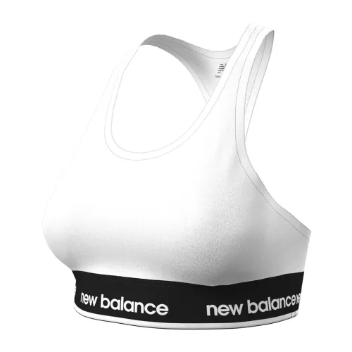 New Balance Damen Medium Support Sleek Pace Bra WEISS