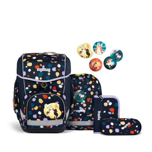 Preview: ergobag satchel set 5 pcs. Cubo - bear stone cave