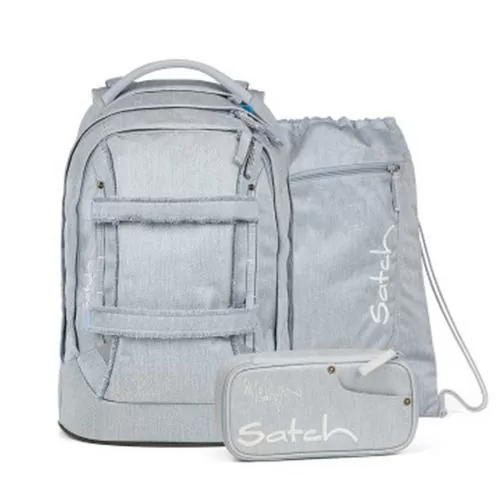 satch Pack Schulrucksack 3-tlg. Set - washed blue
