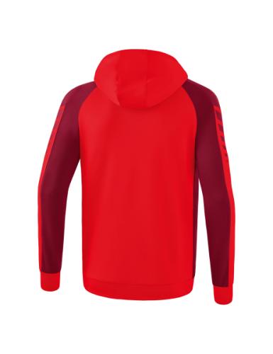Preview: Erima Six Wings Trainingsjacke mit Kapuze - rot/bordeaux