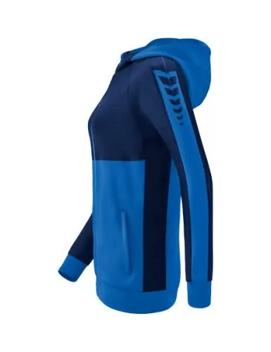 Erima Women's Six Wings Training Jacket with hood - new royal/new navy