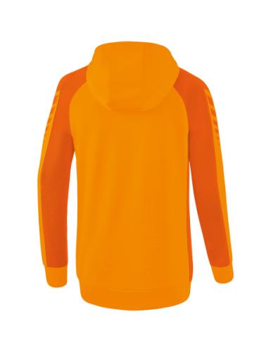 Preview: Erima Frauen Six Wings Trainingsjacke mit Kapuze - new orange/orange