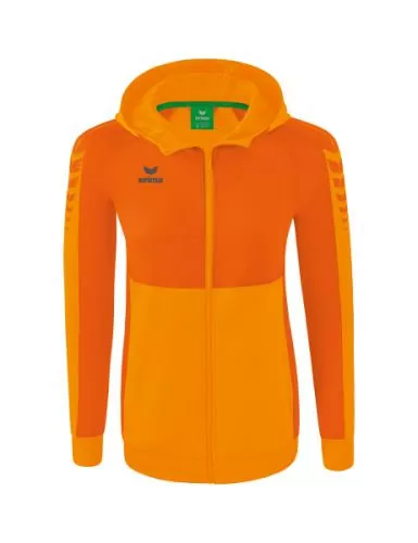 Erima Frauen Six Wings Trainingsjacke mit Kapuze - new orange/orange